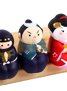 儿童日本陶土幸运可爱摆件