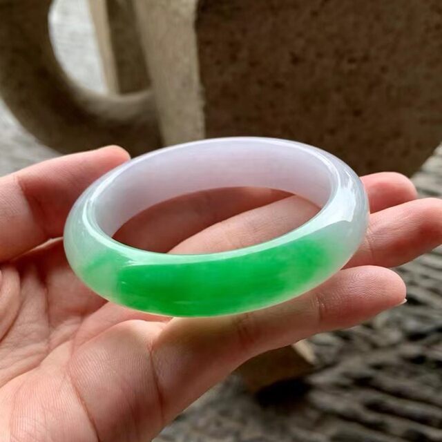 Mandalay treasure hunt natural Burmese jade bracelet round jade bracelet live broadcast room special shooting link