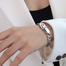 Цепочка на руку danka 欧美bracelet个性表带扣古巴钛钢手链高级感不掉色男女同款 29534