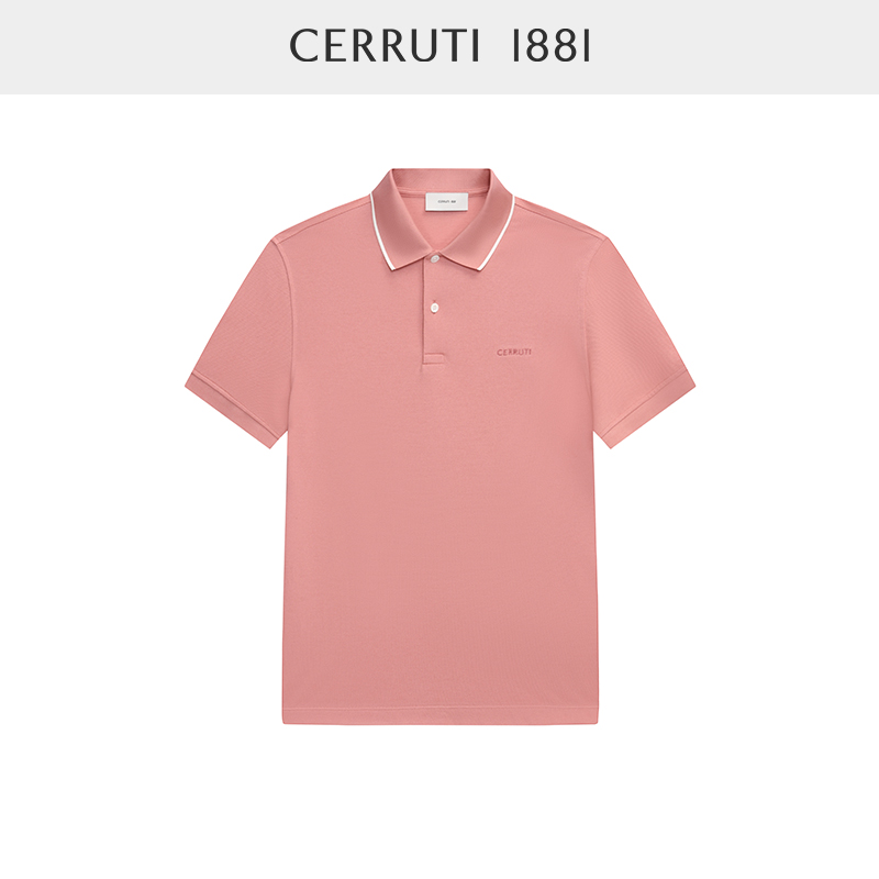 CERRUTI 1881男装夏季商务休闲纯棉多彩短袖POLO衫男C47H9EO0 - 图2