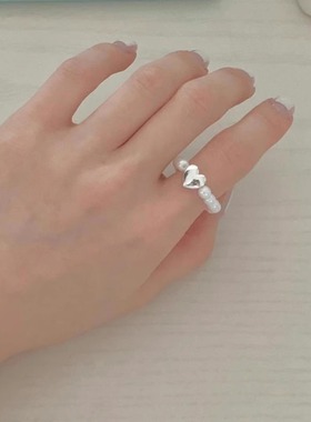 戒指earlobe韩国东大门代购简约珠子可爱珠子指环女