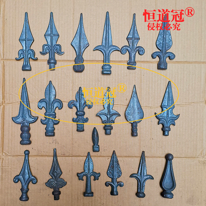 铁艺枪头护栏配件枪尖矛头大门矛尖围栏锻打栏杆熟铁焊接防爬箭头,淘宝优惠券,粉丝福利购,淘宝优惠卷