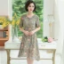 Các bà mẹ trung niên và già mặc áo dài voan thời trang Quần áo nữ trung niên mùa hè mới rộng kích cỡ lớn - Quần áo của mẹ áo kiểu trung niên sang trọng Quần áo của mẹ