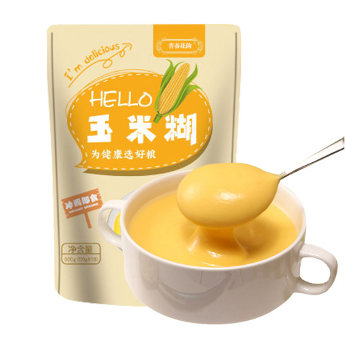 玉米糊无糖精低脂即食冲饮早餐粥小包袋袋粗粮粉纯原味正品旗舰店 - 图3