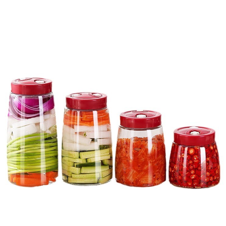 自酿酵素瓶红盖子排气阀食品级玻璃酵素桶腌制罐子泡菜罐子泡酒瓶 - 图3