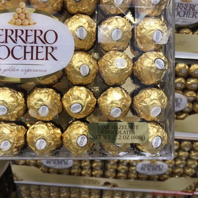 现货美国直邮 Ferrero Rocher费列罗棒果威化巧克力48粒夹心礼盒 - 图1