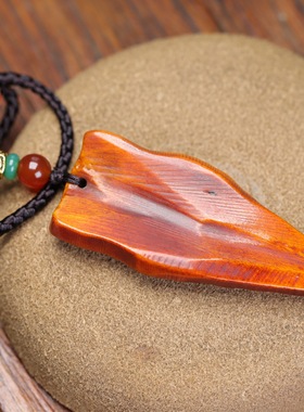 天然西藏老料牦牛骨开片包浆瑞兽金刚杵吊坠男女文玩项链挂饰品