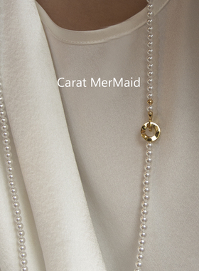 小众珍珠长链轻奢原创锁骨链设计