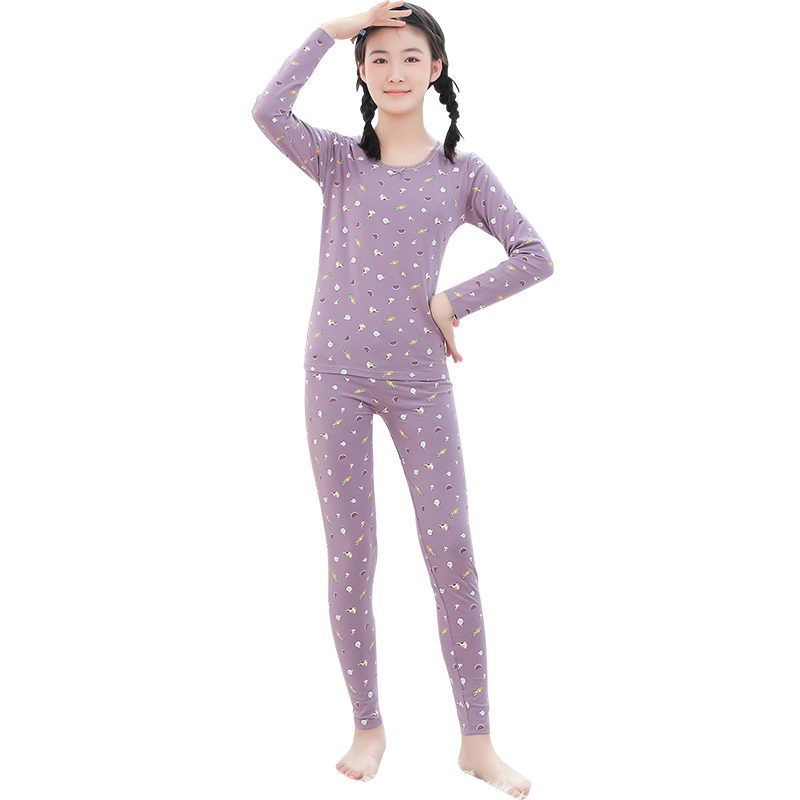 北极绒秋衣秋裤女纯棉保暖 北极绒伊紫保暖套装