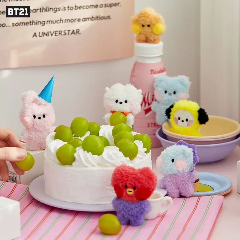 BT21防弹少年团minini迷你毛绒公仔可爱站立玩偶摆件娃娃女礼物 - 图1