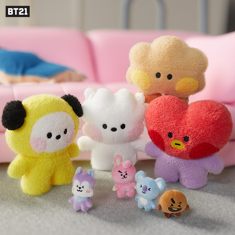 BT21防弹少年团minini BIG&TINY系列玩偶毛绒公仔站姿娃娃女礼物 - 图0