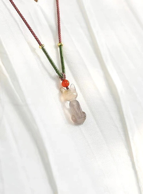 天然玉髓埃及猫神挂件阿比西尼亚猫个性招财猫巴西玛瑙车载配饰