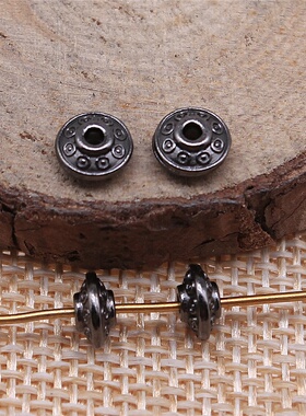 40个/包 6x6x3mm 多色锌合金材质 DIY饰品配件隔位珠 ABD-C11076