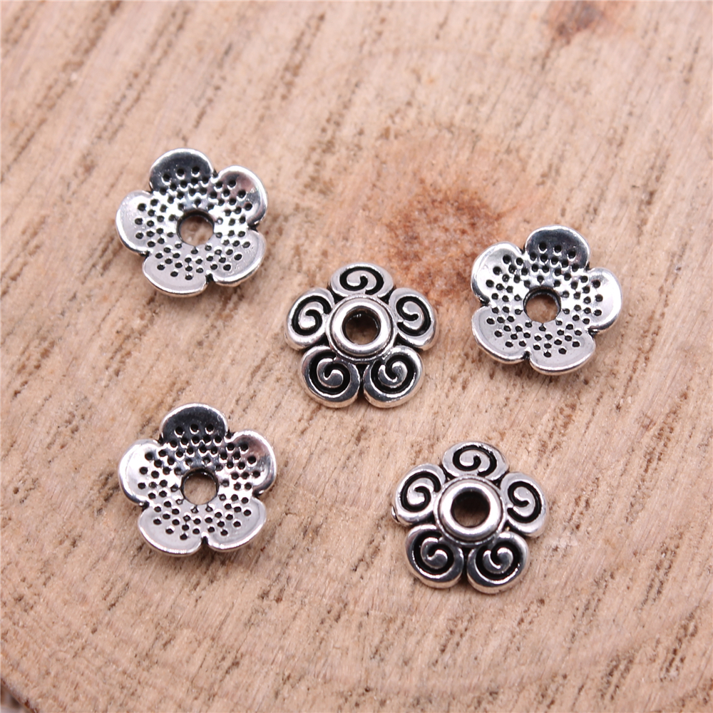 50个/包 8x8x3mm 古银色锌合金材质 花托 ABD-C14882 - 图0