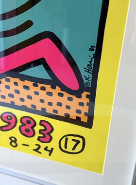 Keith Haring 为1983瑞士爵士音乐节设计的原版中古海报