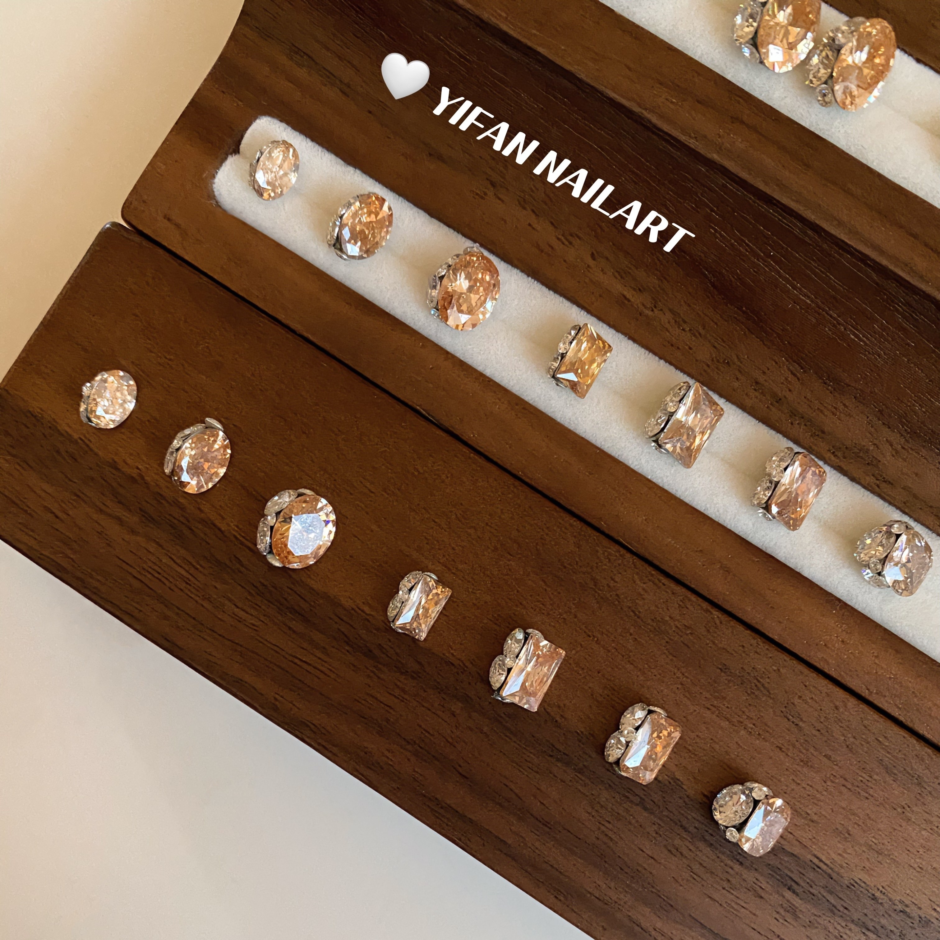 YIFANNAIL【成品堆钻】爆闪无底托香槟锆石堆钻 鸽子蛋美甲饰品D1,淘宝优惠券,粉丝福利购,淘宝优惠卷