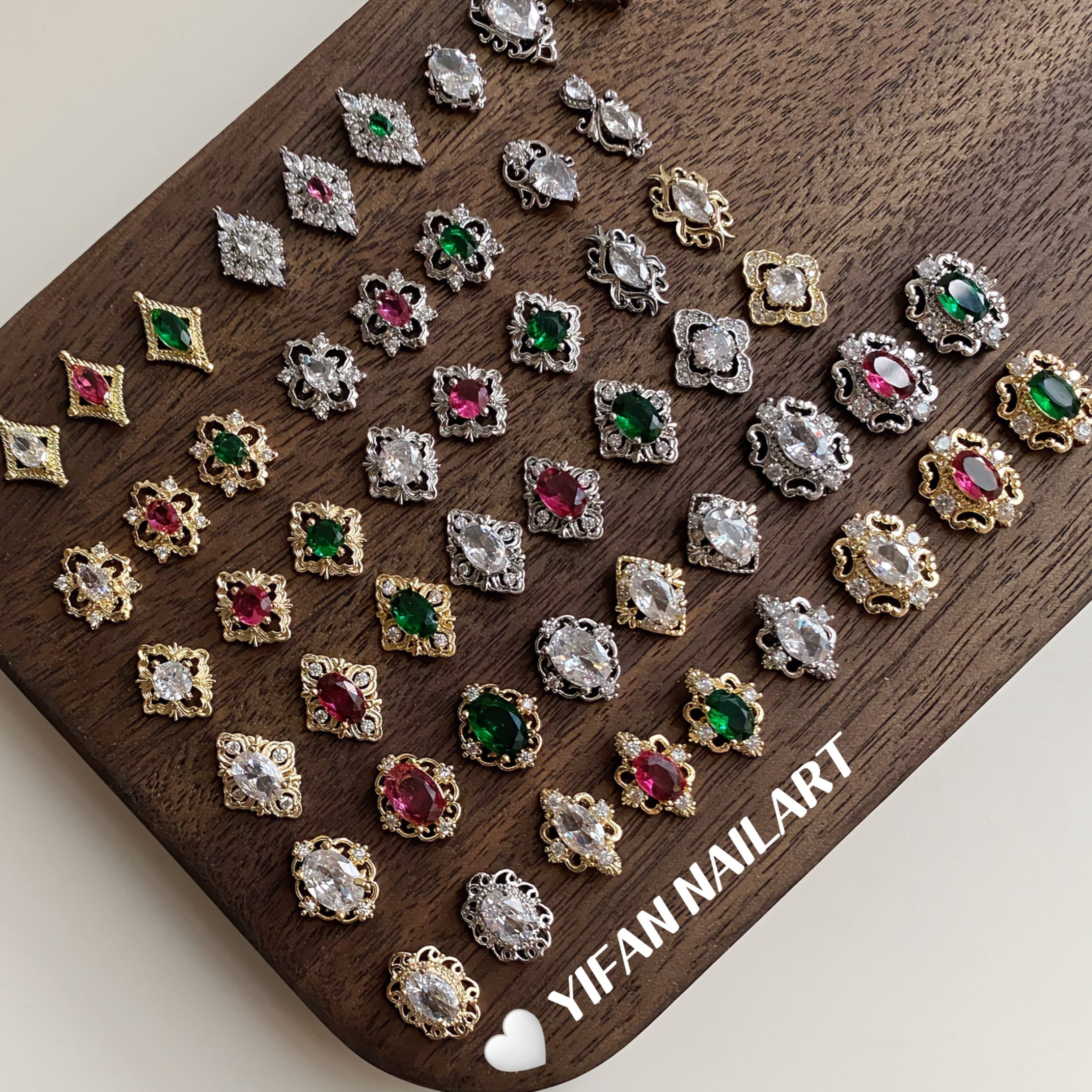 YIFANNAIL【老钱风】富贵版布契拉提锆石 复古宝石美甲饰品R98,淘宝优惠券,粉丝福利购,淘宝优惠卷