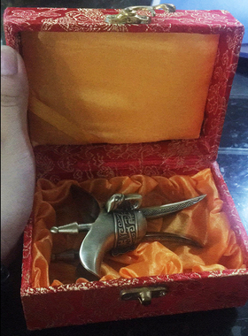 送礼锦盒摆件谛听实木底座工艺品