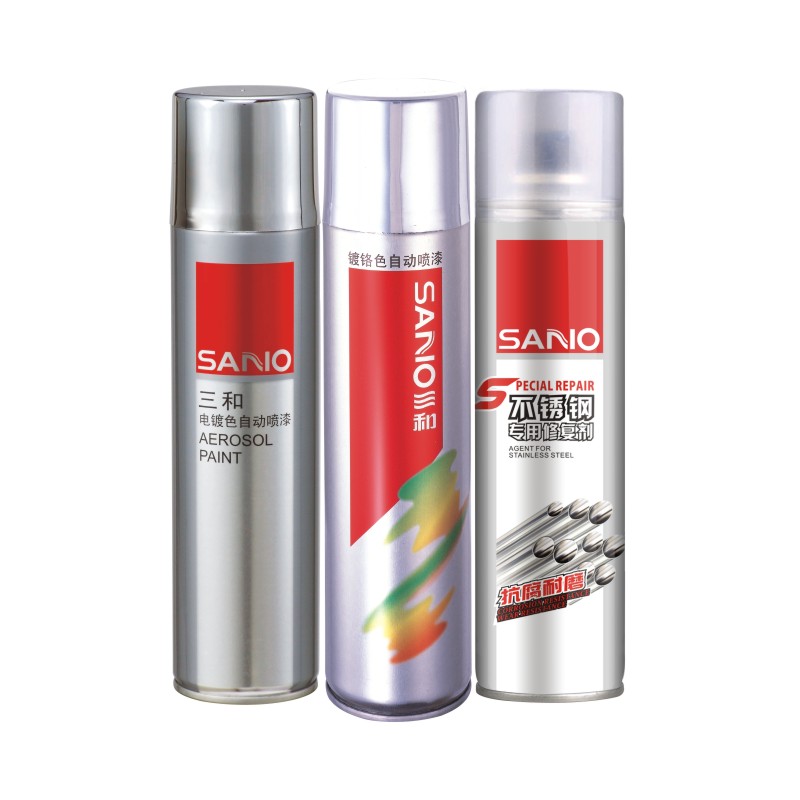 三和镀铬自动手摇自喷漆不锈钢镀络镀锌电镀银粉银色金属防锈油漆 - 图3
