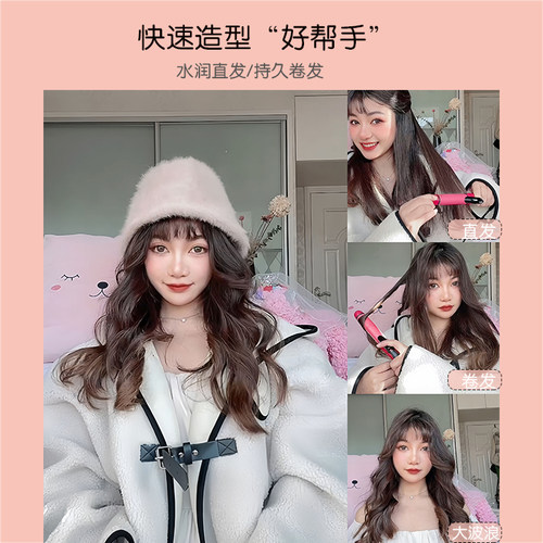 25mm直卷两用卷发棒大卷蓬松电卷棒不伤发便携波浪蛋卷头夹板男女 - 图0