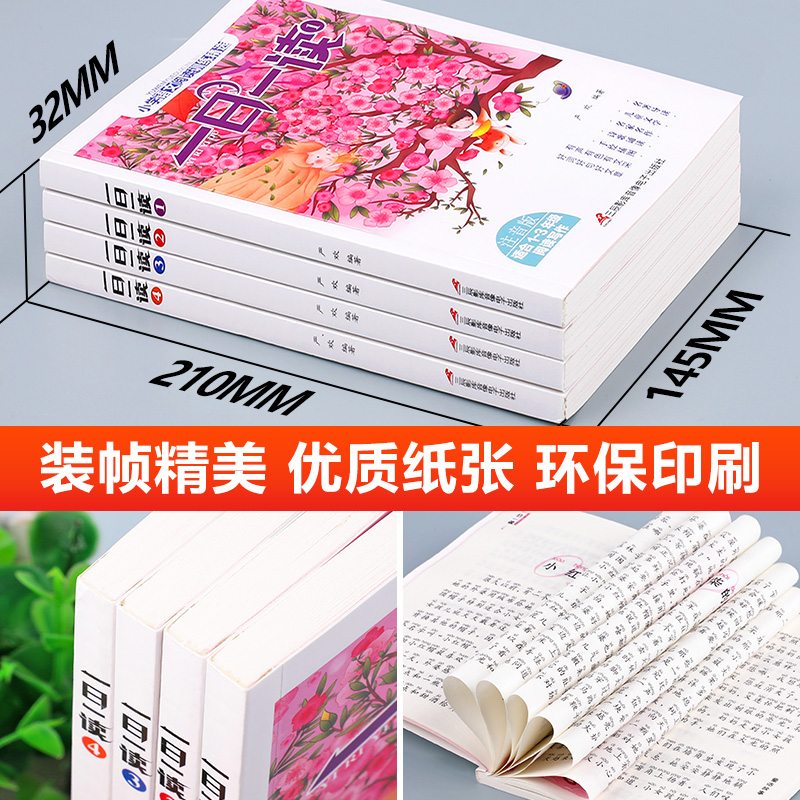 小学生一日一读全套4册注音版1-3年级适用小学语文阅读训练精选一二三年级课外阅读书籍作文起步入门辅导书阅读与写作书籍晨读美文 - 图3