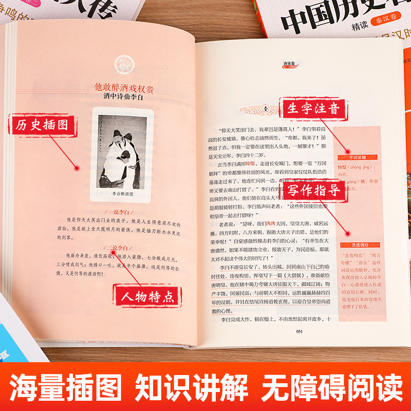 全套6册中国历史名人传 小学生课外阅读书籍 三四五六年级必读的课外书老师推荐读物青少年版名人大传正版原著写给孩子的 - 图1