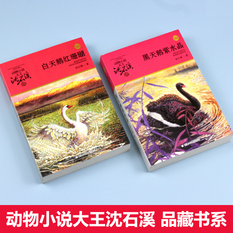 黑天鹅紫水晶白天鹅红珊瑚全套2册动物小说大王沈石溪品藏书系小学生课外阅读书籍三四五六年级推荐读物浙江少年儿童出版社-图0