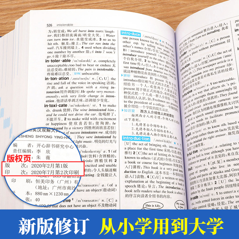 正版小学初中高中学生实用英汉双解大词典新版高考大学汉英互译汉译英牛津初阶中阶高阶英语字典中小学生工具书四六级辞典KX-图1