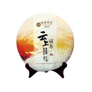 七彩云南 庆沣祥 普洱熟茶饼云上醇香普洱茶熟茶357g 饼