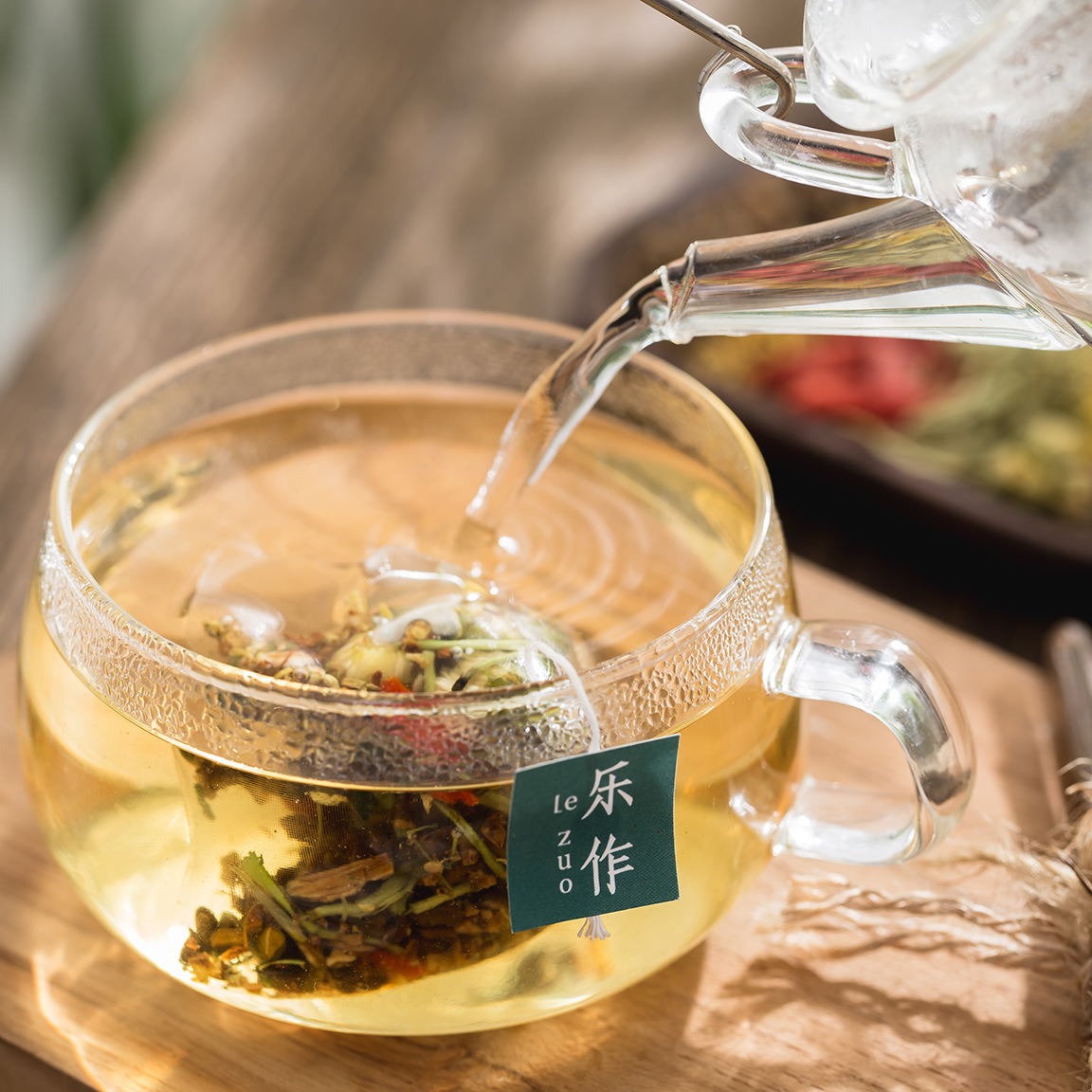 乐作｜花茶 熬夜茶 菊花枸杞决明子茶 金银花牛蒡根茶桂花 茶包 - 图1