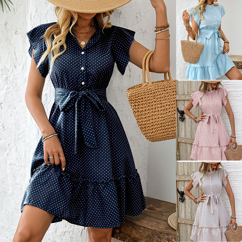 Women Dresses Office Wear Clothes Fashion女装欧美连衣裙优雅 - 图0
