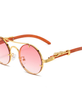 Men Sunglasses Fashion个性圆形金属太阳镜 度假出行休闲太阳镜