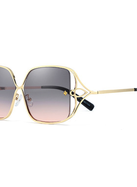 Women Sunglasses Fashion欧美金属太阳眼镜时尚渐变色方框墨镜