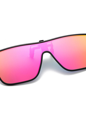 新款夹片墨镜连体太阳镜潮墨镜复古方框男女近视专用太阳眼镜夹片