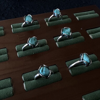 天然原矿绿松石戒指吊坠项链凯溪的水晶一物一拍925银镶嵌