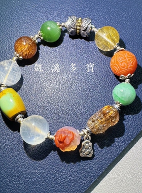 凯溪多宝 天然水晶925银高端水晶多宝设计孤品手链 持续更新