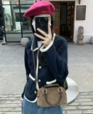 Ретро сумка через плечо, матовая кожаная портативная подушка, 17 года, коллекция 2023, из натуральной кожи