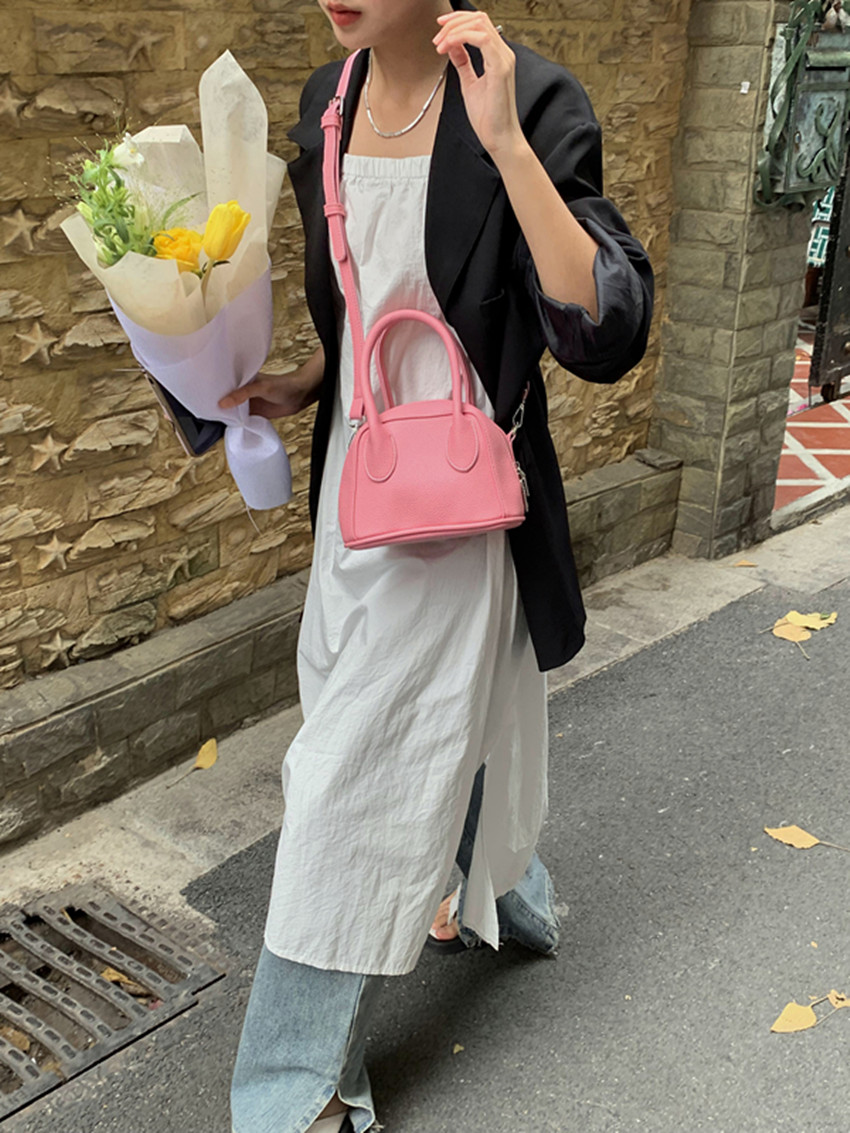 肥肥自制包包女夏2024新款韩国小众高级感单肩斜跨手提粉色贝壳包,淘宝优惠券,粉丝福利购,淘宝优惠卷