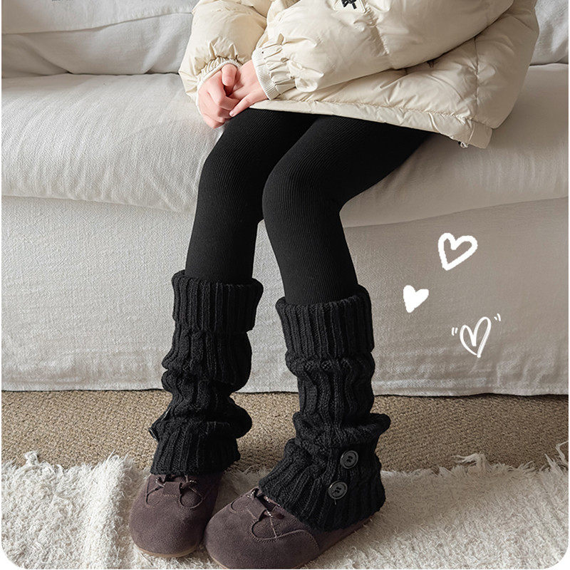 女童打底裤秋冬白色打底袜不连脚外穿加绒加厚儿童九分连裤堆堆袜,淘宝优惠券,粉丝福利购,淘宝优惠卷