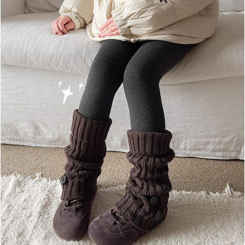 女童打底裤秋冬白色打底袜不连脚外穿加绒加厚儿童九分连裤堆堆袜,淘宝优惠券,粉丝福利购,淘宝优惠卷