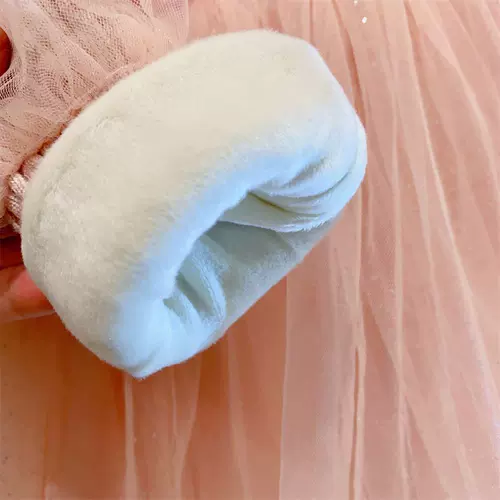 Милые флисовые удерживающие тепло блестки для ногтей, вечернее платье для принцессы, юбка, детский пуховик