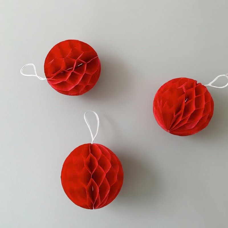 2026蜂窝球大红色新年春节跨年蛋糕装饰红球球节日甜品装扮,淘宝优惠券,粉丝福利购,淘宝优惠卷