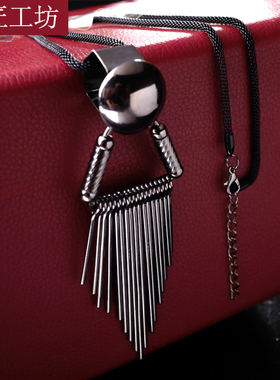 长款百搭韩国欧美流苏大气毛衣链