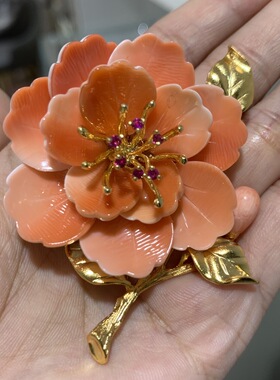 天然珍珠母贝花朵胸花胸针立体双层手工制作 俏立