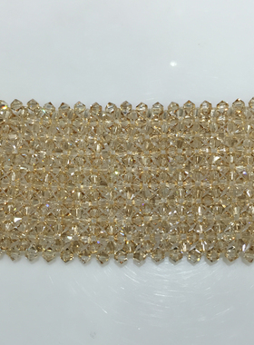 香槟色奥地利水晶手链 宽 手工编制 crystal bracelet champagne