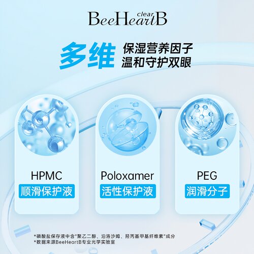 BeeHeartB近视隐形眼镜日抛30片*2盒55%高含水蜜心妍水片官方正品 - 图0