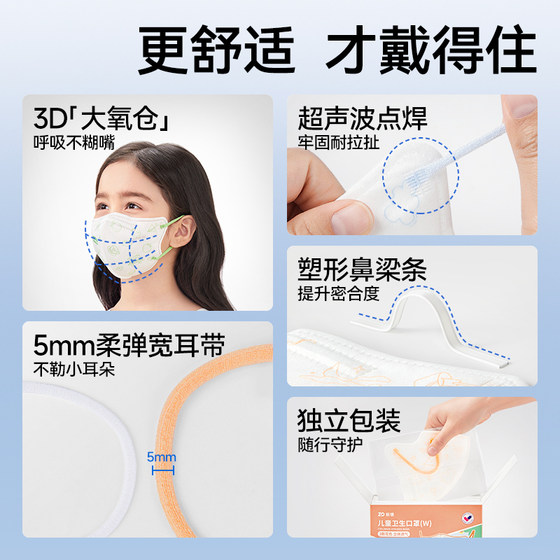 Zhende children's 3D three-dimensional protective mask