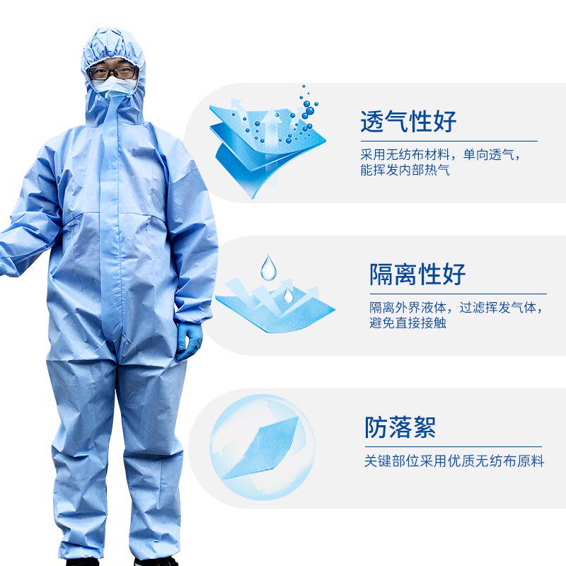 振德一次性医用隔离衣飞机用连体医疗防护服防疫防护