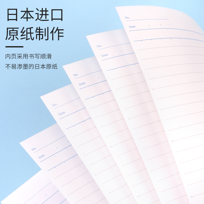 日本KOKUYO国誉简约中小学生办公用横线方格无线装订软面抄加厚纸张笔记本作业本日记本A5/B5/A4 - 图3