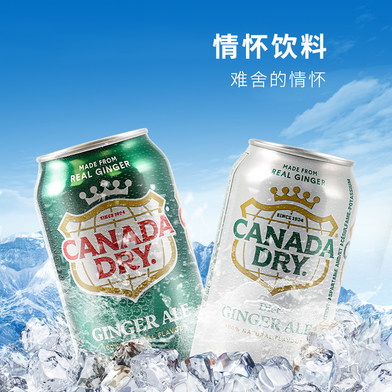 加拿大进口Canada dry Ginger Ale/DIET无糖姜汁汽水干姜水生姜水 - 图1